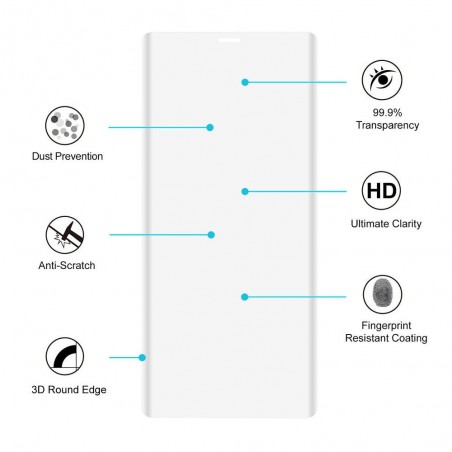 Film Galaxy Note 8 protection écran verre trempé transparent 0,26mm - Hat Prince