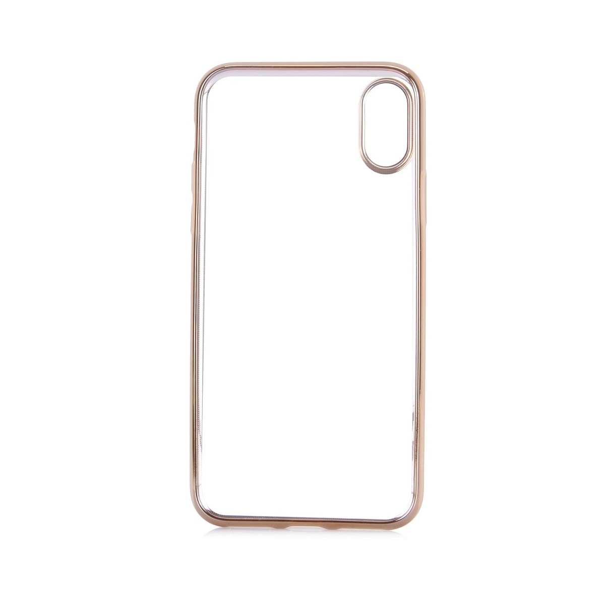 Coque iPhone X Transparente contour Doré - G-Case
