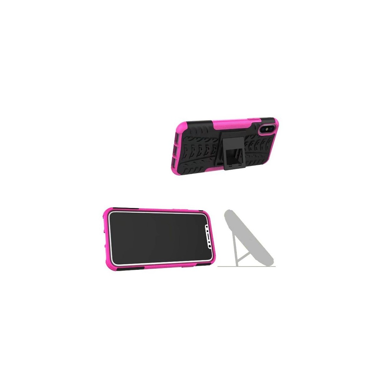 Coque iPhone X Anti-choc et Bi-matière Noire - Crazy Kase