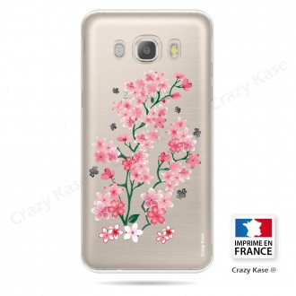 Coque Galaxy J5 (2016) Transparente et souple motif Fleurs de Sakura - Crazy Kase