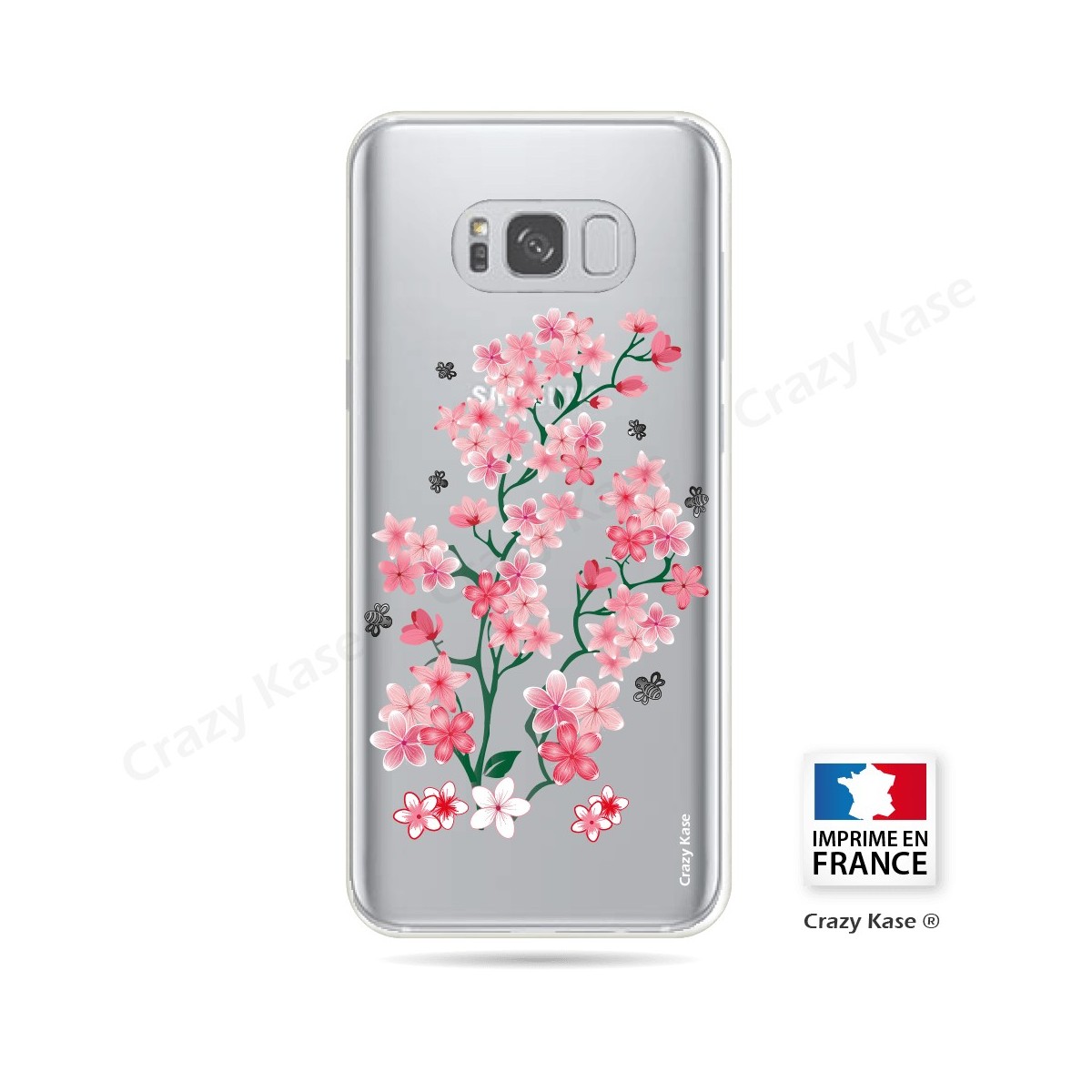 Coque Galaxy S8 Transparente et souple motif Fleurs de Sakura - Crazy Kase