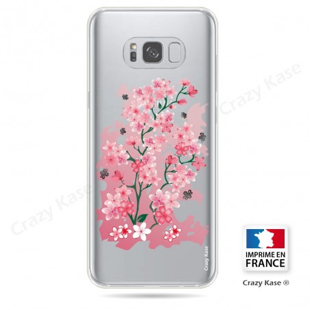 Coque Galaxy S8 Transparente et souple motif Fleurs de Cerisier - Crazy Kase