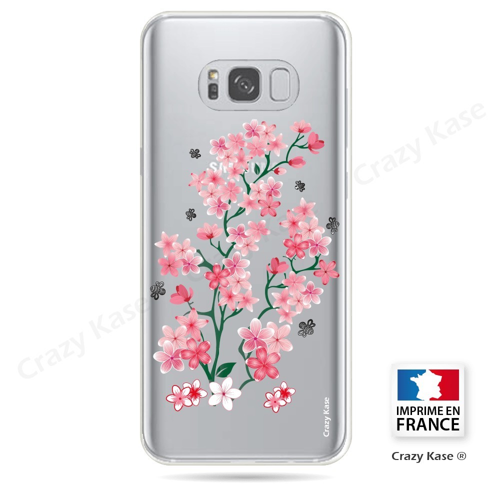 Coque Galaxy S8 Plus Transparente et souple motif Fleurs de Sakura - Crazy Kase