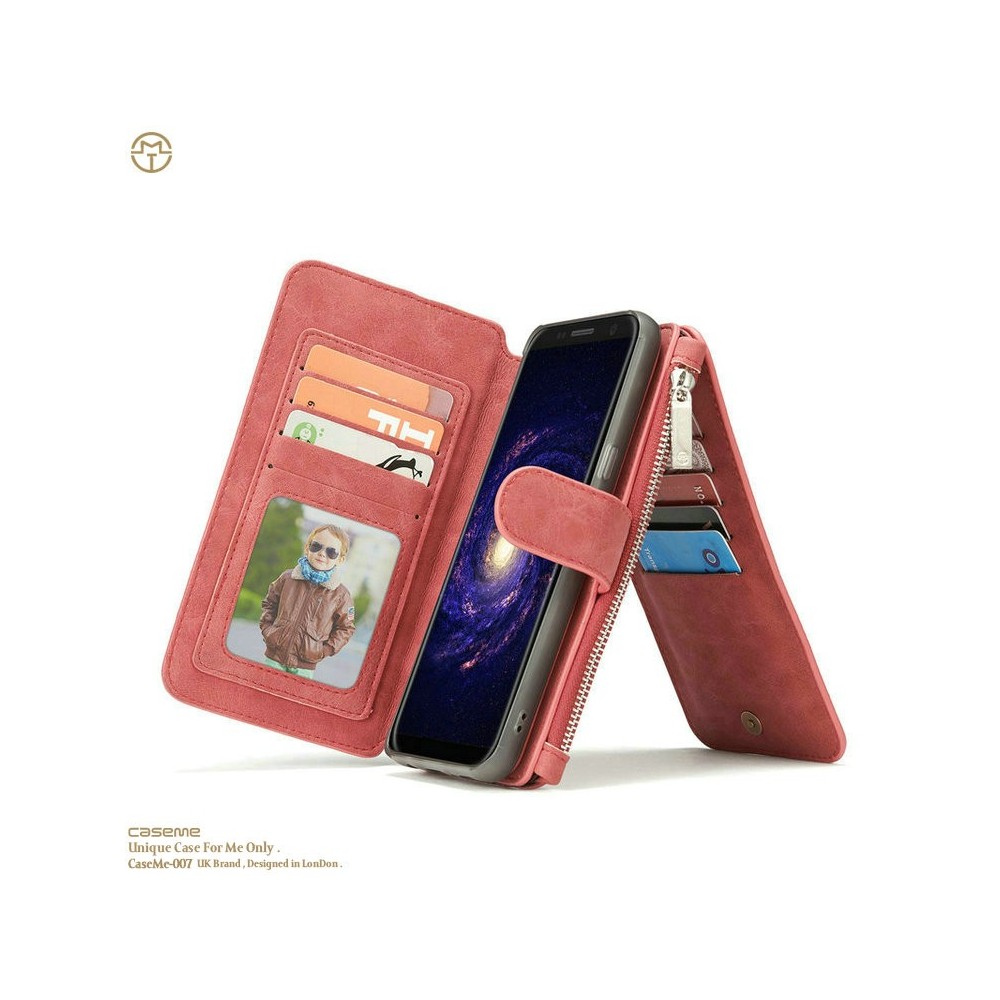 Etui Galaxy S8 Plus Portefeuille multifonctions Rouge - CaseMe