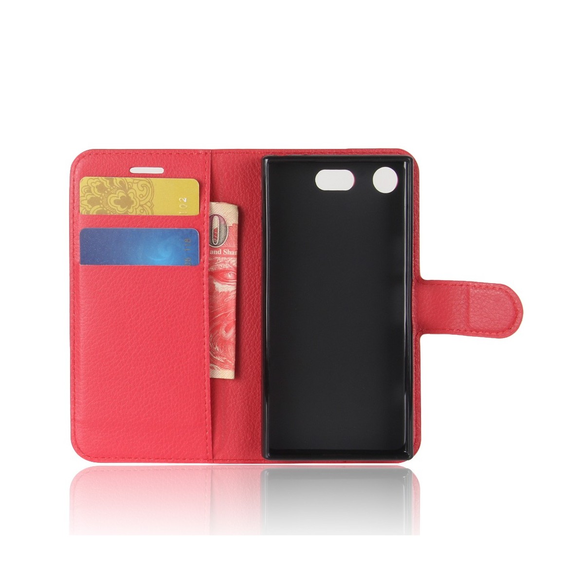 Etui Xperia XZ1 Compact Porte cartes Rouge - Crazy Kase
