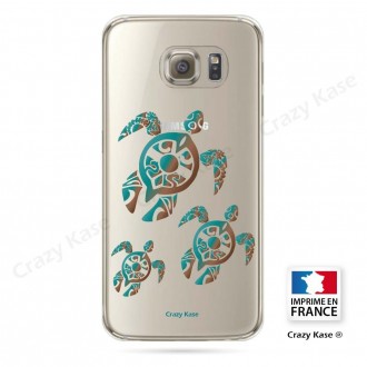 Coque Galaxy S6 souple motif Famille Tortue - Crazy Kase