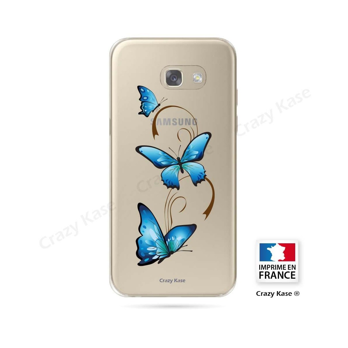 Coque Galaxy A3 (2016) souple motif Papillon sur Arabesque - Crazy Kase