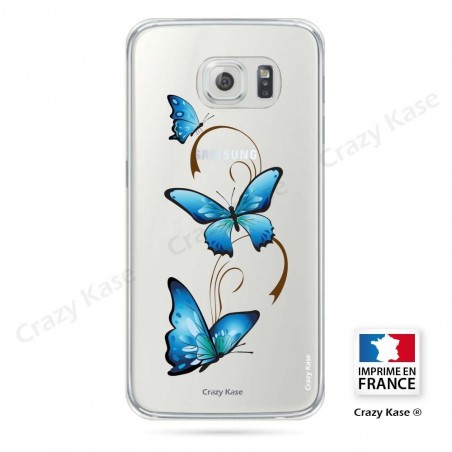 Coque Galaxy S6 souple motif Papillon sur Arabesque - Crazy Kase