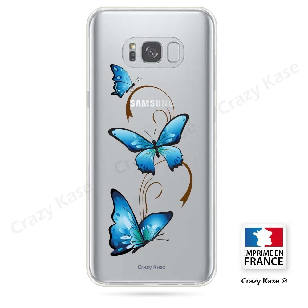 Coque Galaxy S8 souple motif Papillon sur Arabesque - Crazy Kase