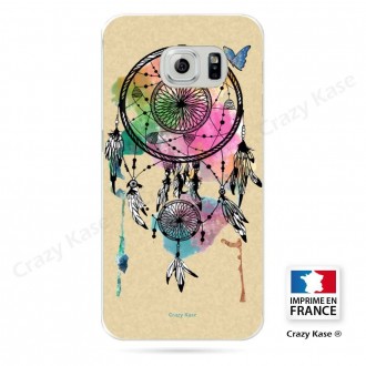 Coque Galaxy S6 souple motif Attrape rêve et papillon - Crazy Kase