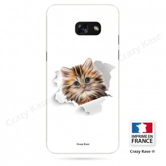 Coque Galaxy A3 (2016) souple motif Chat trop mignon - Crazy Kase