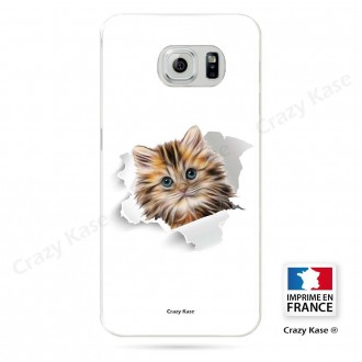 Coque Galaxy S6 souple motif Chat trop mignon - Crazy Kase