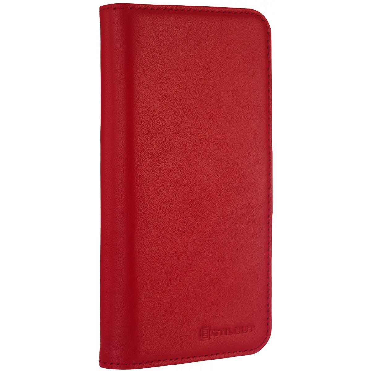 Etui iPhone X Porte-cartes rouge nappa en cuir véritable - Stilgut