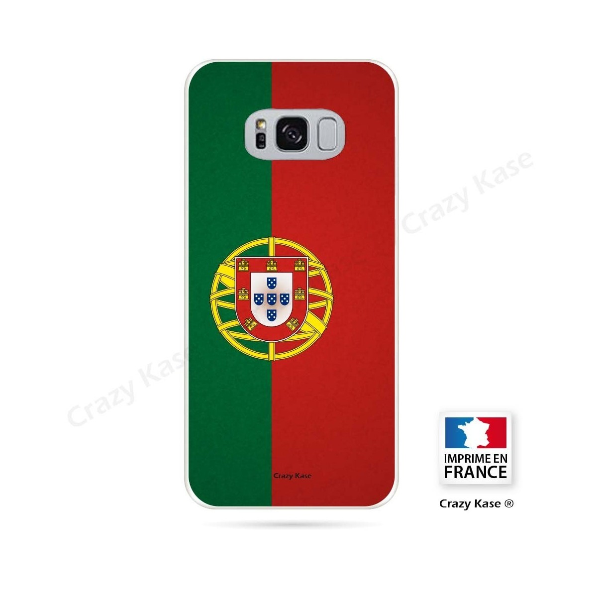 Coque Galaxy S8 souple motif Drapeau Portugais - Crazy Kase