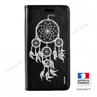 Etui iPhone 8 / 7 noir motif Attrape rêve blanc - Crazy Kase