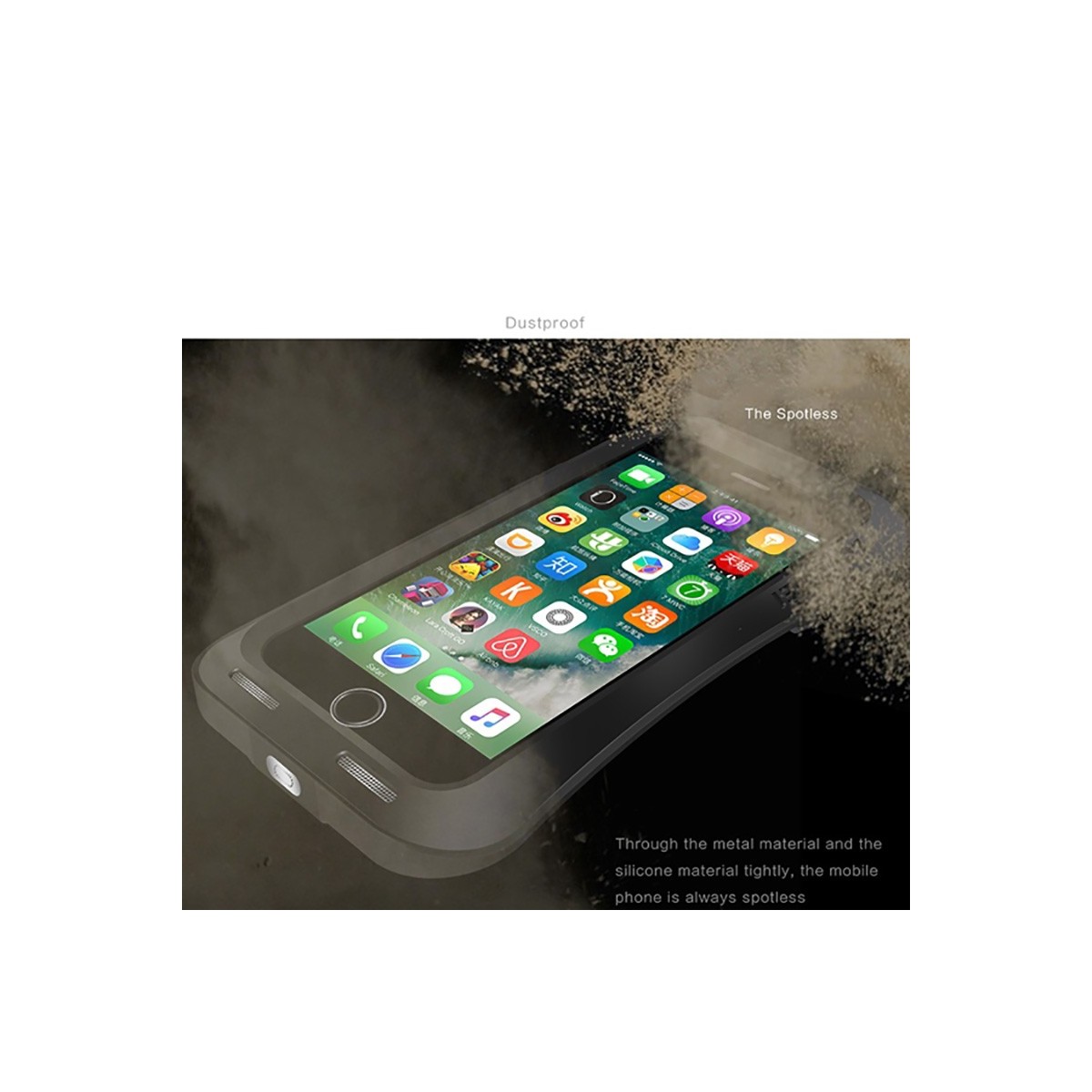 Coque iPhone 8 Plus / 7 Plus Etanche Antichocs Aluminium Blanche - LOVE MEI
