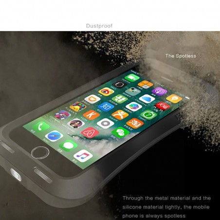 Coque iPhone 8 / 7 Etanche Antichocs Aluminium Blanche - LOVE MEI