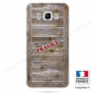 Coque Galaxy J5 (2016) souple effet Caisse en bois - Crazy Kase