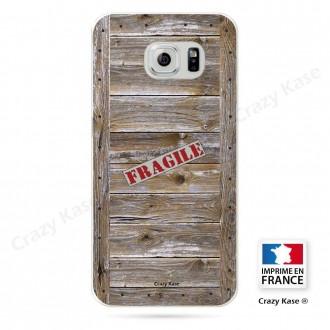 Coque Galaxy S6 souple effet Caisse en bois - Crazy Kase