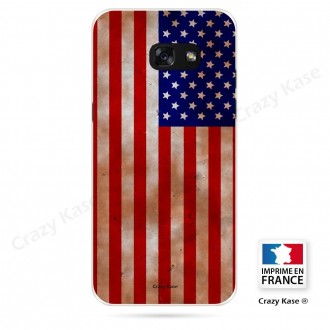 Coque Galaxy A3 (2016) souple motif Drapeau Américain - Crazy Kase