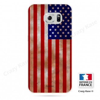 Coque Galaxy S6 souple motif Drapeau Américain - Crazy Kase