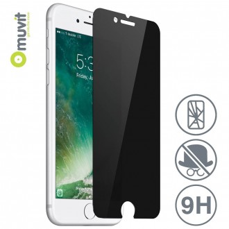 Film iPhone 8 / 7 protection écran verre trempé teinté Anti-espion - Muvit