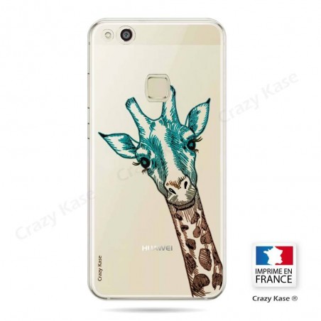 Coque Huawei P10 Lite souple motif Tête de Girafe - Crazy Kase