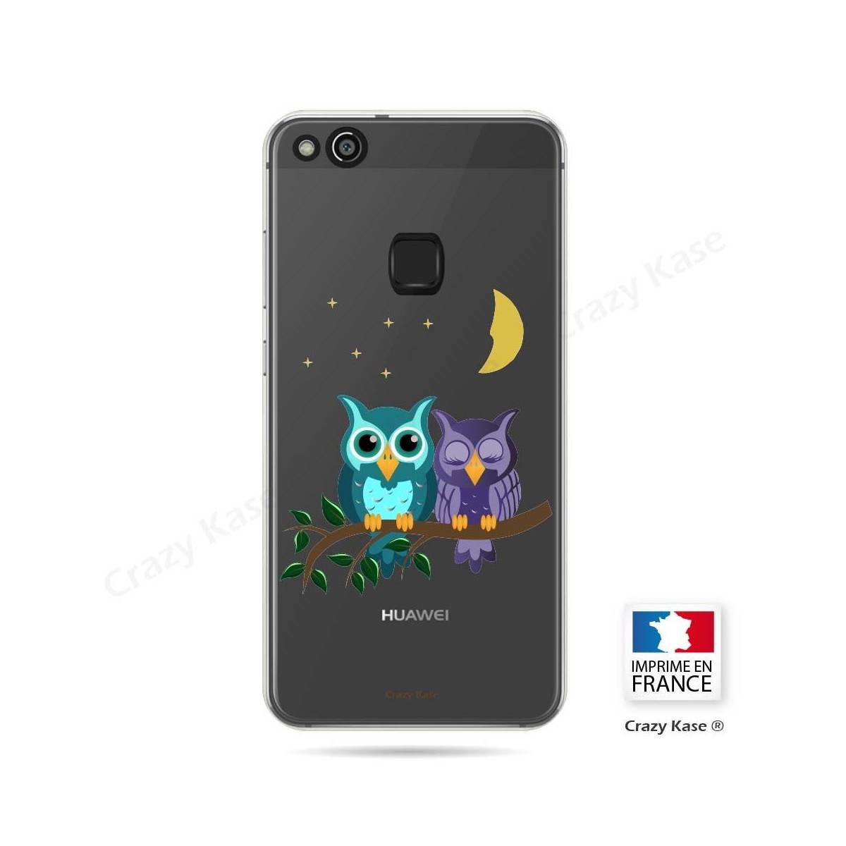 Coque Huawei P10 Lite souple motif chouettes au clair de lune - Crazy Kase