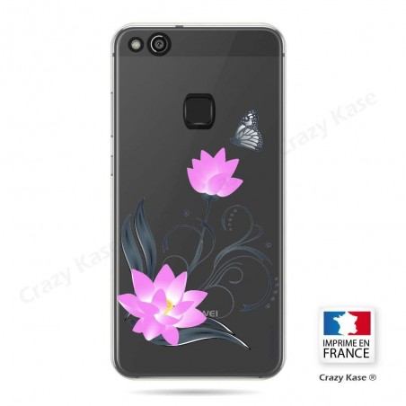 Coque Huawei P10 Lite souple motif Fleur de lotus et papillon- Crazy Kase