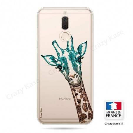 Coque Huawei Mate 10 Lite souple motif Tête de Girafe - Crazy Kase