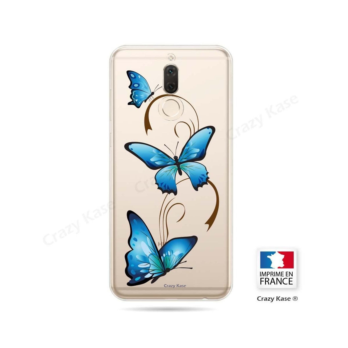 Coque Huawei Mate 10 Lite souple motif Papillon sur Arabesque - Crazy Kase