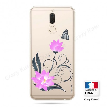 Coque Huawei Mate 10 Lite souple motif Fleur de lotus et papillon- Crazy Kase