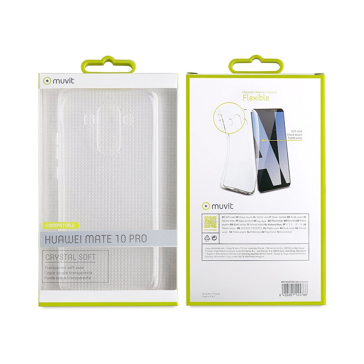 Coque Huawei Mate 10 Pro Transparente souple - Muvit