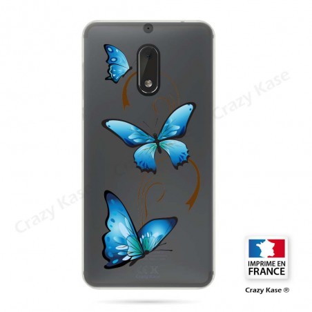 Coque Nokia 6 souple motif Papillon sur Arabesque - Crazy Kase