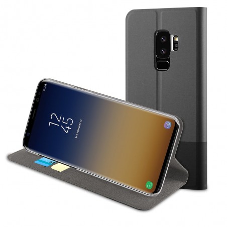 Etui Galaxy S9+ Folio Stand Noir - Muvit