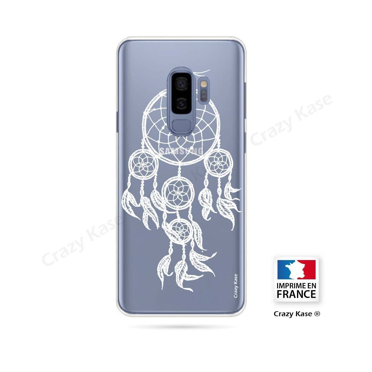 Coque Galaxy S9+ souple motif Attrape Rêves Blanc - Crazy Kase