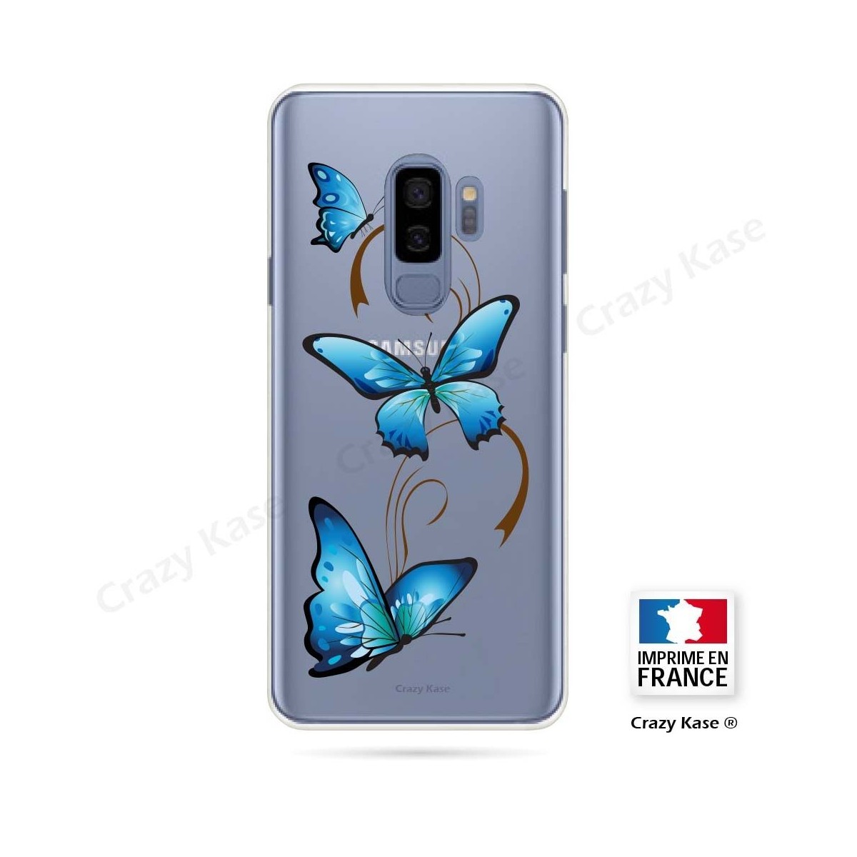 Coque Galaxy S9+ souple motif Papillon sur Arabesque - Crazy Kase