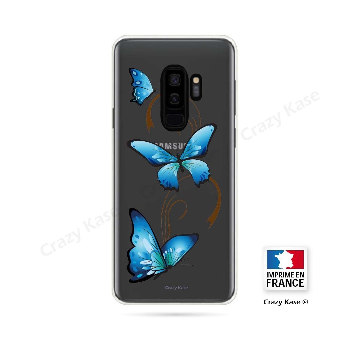 Coque Galaxy S9+ souple motif Papillon sur Arabesque - Crazy Kase