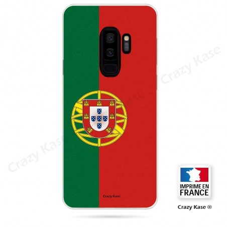 Coque Galaxy S9+ souple motif Drapeau Portugais - Crazy Kase