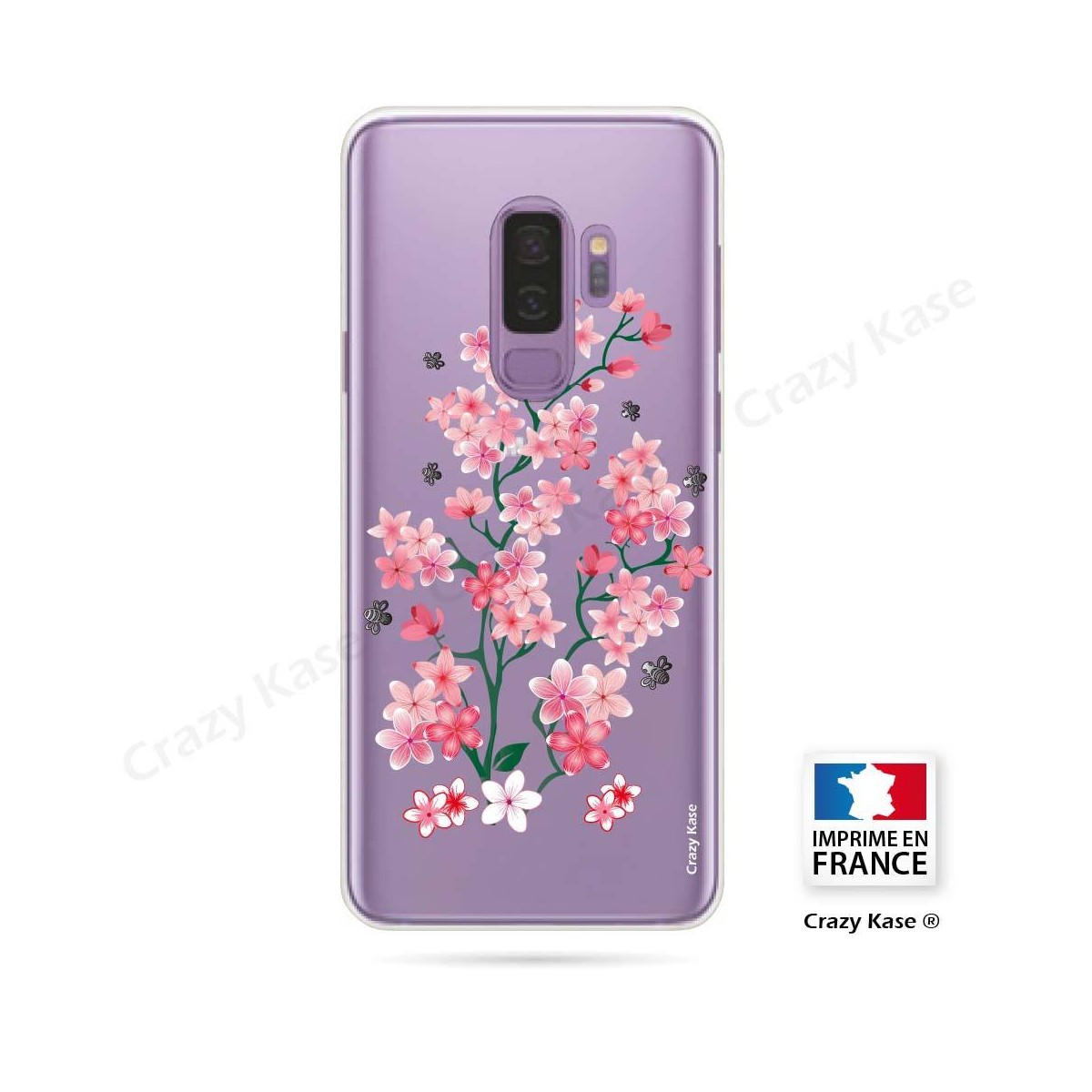 Coque Galaxy S9+ souple motif Fleurs de Sakura - Crazy Kase
