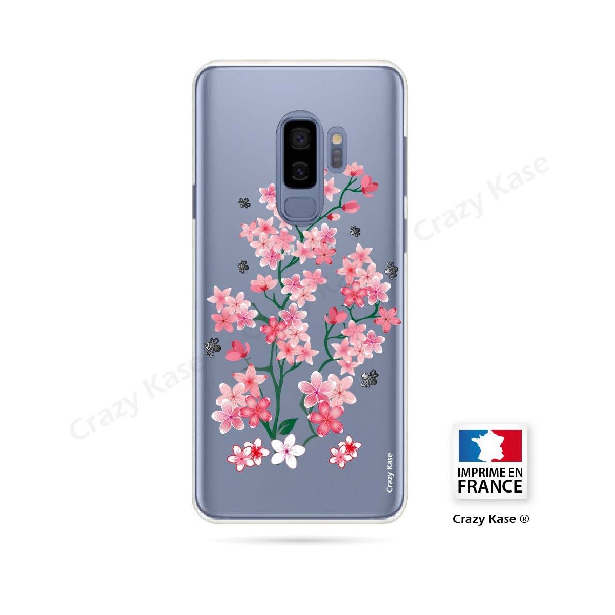 Coque Galaxy S9+ souple motif Fleurs de Sakura - Crazy Kase