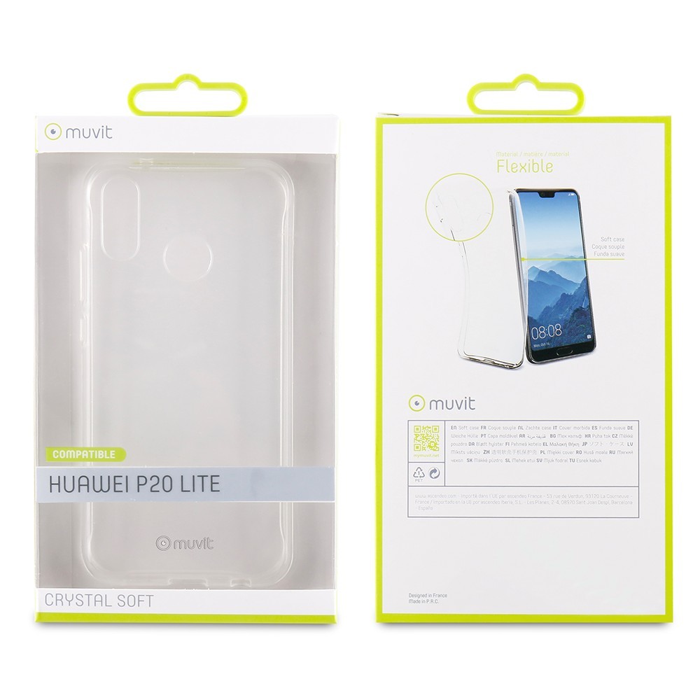 Coque HuaweiP20 Lite Transparente souple - Muvit