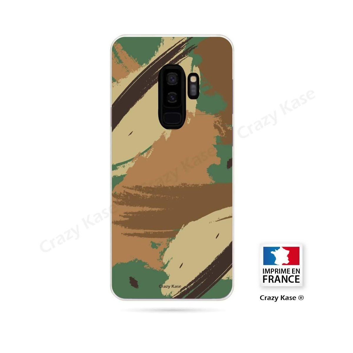 Coque Galaxy S9+ souple motif Camouflage - Crazy Kase