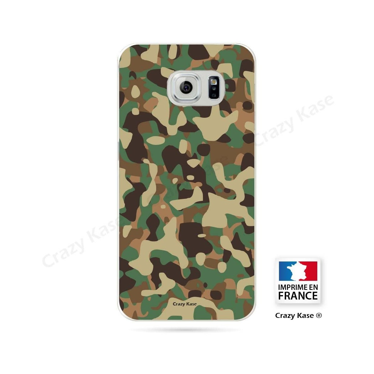 Coque Galaxy S6 Edge souple motif Camouflage militaire - Crazy Kase
