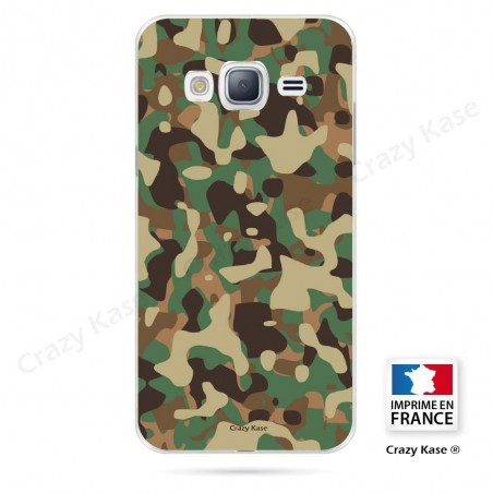 Coque Galaxy J3 (2016) souple motif Camouflage militaire - Crazy Kase