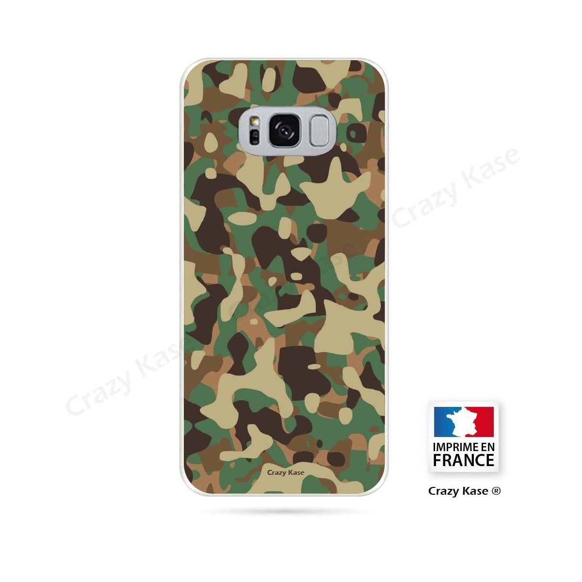 Coque Galaxy S8 souple motif Camouflage militaire - Crazy Kase
