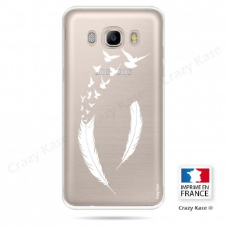 Coque Galaxy J5 (2016) souple motif Plume et envol d'oiseaux - Crazy Kase