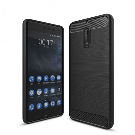 Coque Nokia 6 noir effet carbone - Crazy Kase