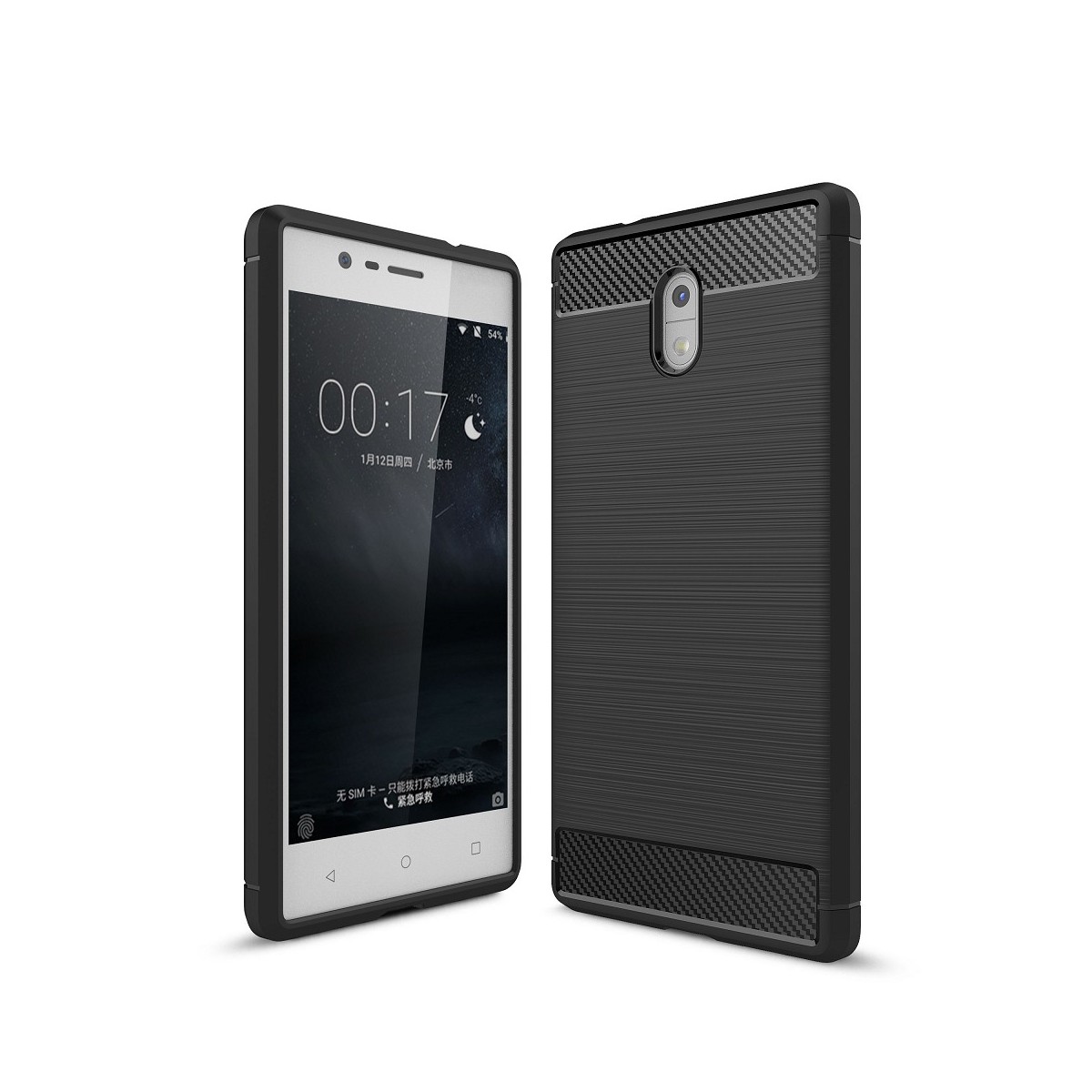 Coque Nokia 3 noir effet carbone - Crazy Kase