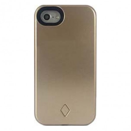 Coque iPhone 8 Plus / 7 Plus doré avec miroir et Led - Crazy Kase